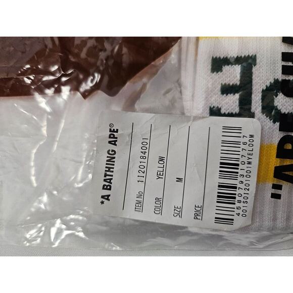 NWT BAPE (A Bathing Ape) Crew Socks Size Medium Unisex Rare - Picture 5 of 6